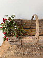 Load image into Gallery viewer, French Vintage Wooden Slatted Basket
