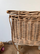 Load image into Gallery viewer, Bleached French Wicker Fishing Creel
