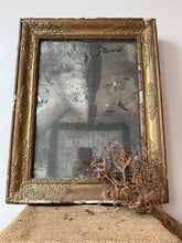 Load image into Gallery viewer, Antique French Wooden Gesso Foxed Mirror
