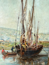 Load image into Gallery viewer, Stunning French Antique Seascape Oil on Canvas
