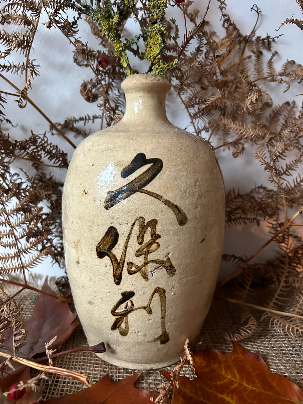 Gorgeous Stoneware Saki Bottle