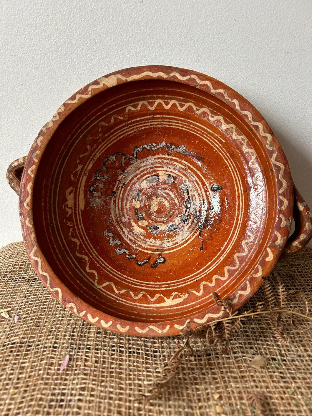 Large French Vintage Terracotta Bowl