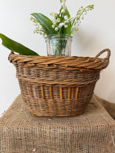 Load image into Gallery viewer, Vintage Miniature French  Wicker Champagne Basket
