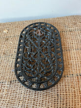 Load image into Gallery viewer, Black Cast Iron Vintage Trivet
