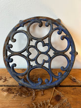 Load image into Gallery viewer, Dark Blue French Cast Iron Trivet
