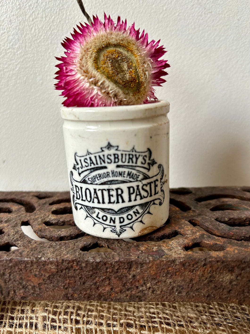 Vintage Sainsbury Bloater Paste Pot