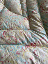 Load image into Gallery viewer, Super Gentle Duck Egg Blue Vintage Paisley Eiderdown
