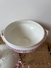 Load image into Gallery viewer, Lovely French Pink and White Vintage Soupiere
