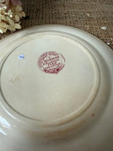 Load image into Gallery viewer, French Buttery and Crazed Pink Transferware Plate

