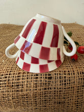 Load image into Gallery viewer, Pair of French Deep Red Digoin Vintage Cups
