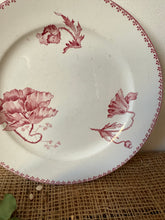 Load image into Gallery viewer, Pretty Vintage French Pink Poppy Plate
