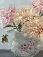 Load image into Gallery viewer, Beautiful Frilly Dahlia Oil Painting
