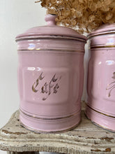 Load image into Gallery viewer, Set of 5 French Pink Enamel Canisters
