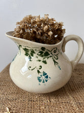 Load image into Gallery viewer, Green Floral Transferware French Ironstone Jug
