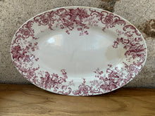 Load image into Gallery viewer, Pretty Pink Oval Ironstone Platter

