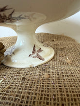 Load image into Gallery viewer, French Vintage Large Brown Transferware Raised Compote
