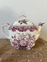 Load image into Gallery viewer, Vintage Purple Transferware Teapot
