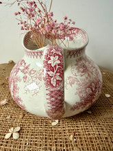 Load image into Gallery viewer, French Pink Ironstone Tubby Sarreguimes Jug
