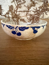 Load image into Gallery viewer, French Blue Transferware Buttery Cherry Ironstone Dish
