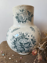 Load image into Gallery viewer, Stunning French Transferware Large Green Grey Ironstone Jug
