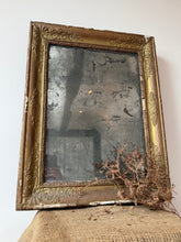 Load image into Gallery viewer, Antique French Wooden Gesso Foxed Mirror
