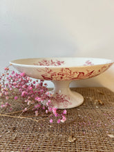 Load image into Gallery viewer, Pretty Pink Transferware Raised Plate
