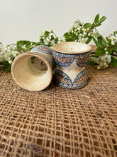 Load image into Gallery viewer, French Blue and Brown Transferware Vintage Eggcup
