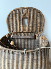 Load image into Gallery viewer, French Vintage Wicker Fishing Creel
