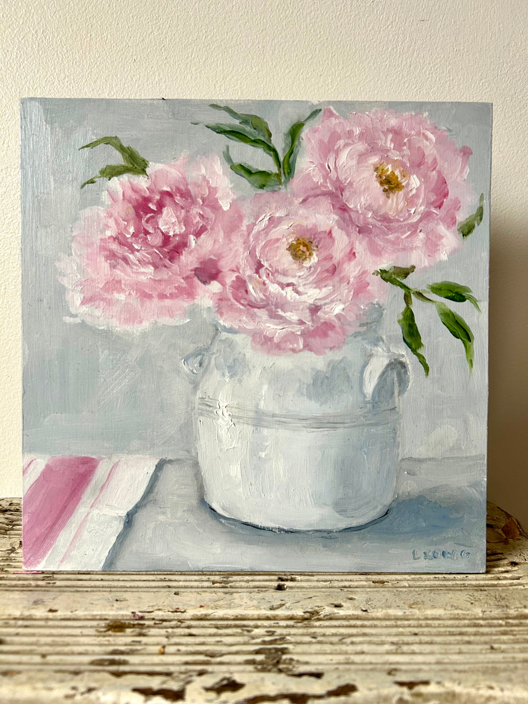 Frilly Peony Oil Painting