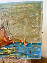 Load image into Gallery viewer, French Vintage Sailing Boat Oil on Canvas
