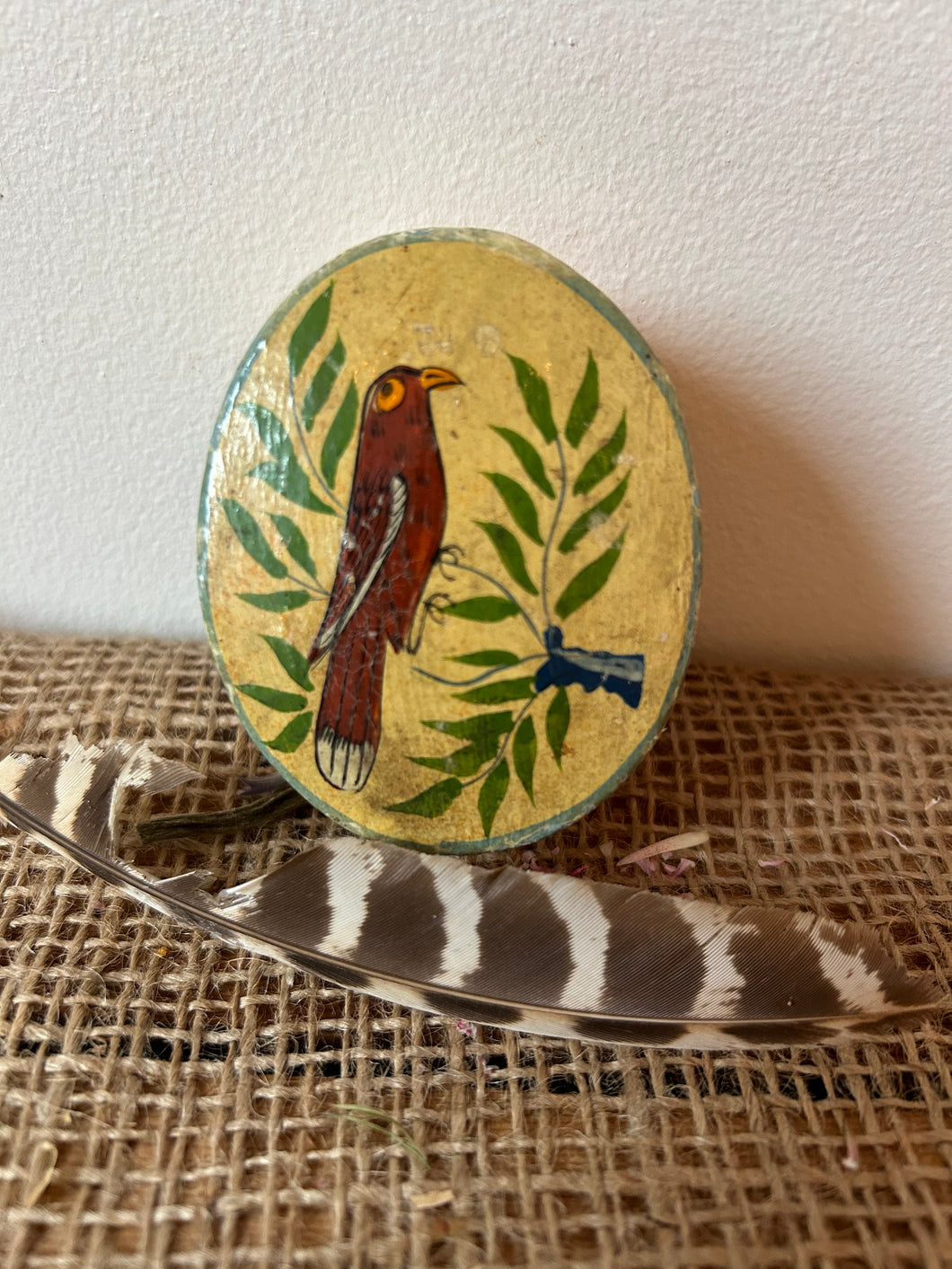 Papier Mache Oval Bird Box