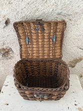 Load image into Gallery viewer, French Vintage Petit Leather Handled Panier
