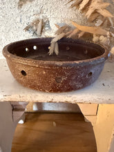 Load image into Gallery viewer, French Vintage Conker Terracotta Berry Drainer
