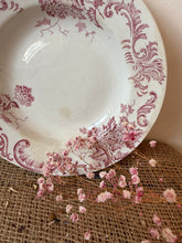 Load image into Gallery viewer, French Pink and White Ironstone Shallow Dish
