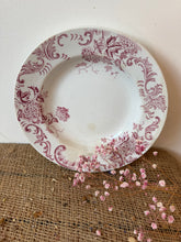 Load image into Gallery viewer, French Pink and White Ironstone Shallow Dish
