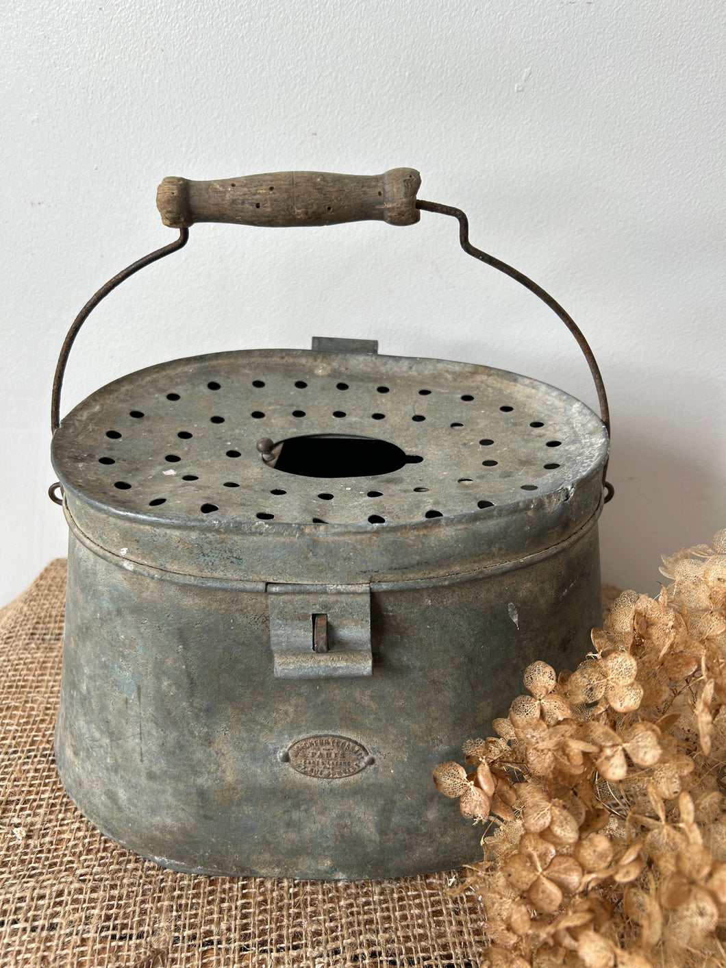 French  Galvanised Bait Box