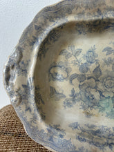 Load image into Gallery viewer, Beautiful Blue and White  Buttery Footed Ironstone Dish
