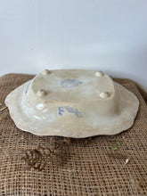 Load image into Gallery viewer, Beautiful Blue and White  Buttery Footed Ironstone Dish
