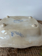 Load image into Gallery viewer, Beautiful Blue and White  Buttery Footed Ironstone Dish
