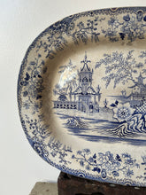 Load image into Gallery viewer, Vintage Blue and White Transferware Platter
