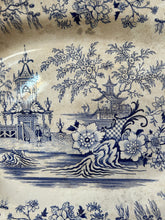 Load image into Gallery viewer, Vintage Blue and White Transferware Platter
