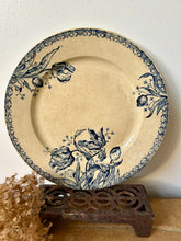 Load image into Gallery viewer, Large French Tulip Transferware Buttery Plate
