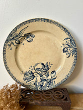 Load image into Gallery viewer, Large French Tulip Transferware Buttery Plate
