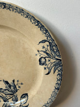 Load image into Gallery viewer, Large French Tulip Transferware Buttery Plate
