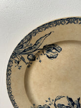 Load image into Gallery viewer, Large French Tulip Transferware Buttery Plate
