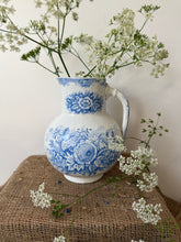 Load image into Gallery viewer, Beautiful Sarreguimes French Blue Floral Jug &#39;Jardiniere&#39;
