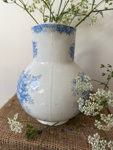 Load image into Gallery viewer, Beautiful Sarreguimes French Blue Floral Jug &#39;Jardiniere&#39;
