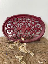Load image into Gallery viewer, Vintage Cast Iron Pinky Red Trivet
