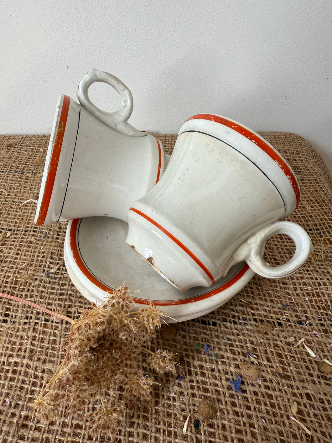 Lovely French Heavy Brulot Cup and Saucer