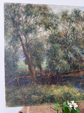 Load image into Gallery viewer, Large French Countryside Mill Scene Antique Oil on Canvas
